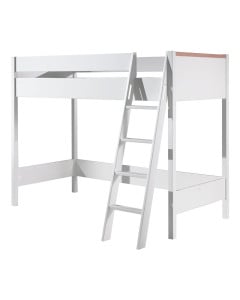 Lit mezzanine 1 place blanc Delio