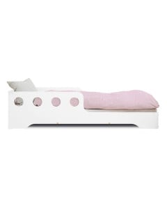 Lit enfant avec barrière blanc couchage 90 Tila blanc - SmartWood - Jurassien