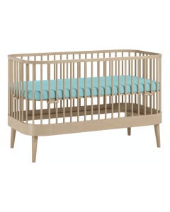 Lit bébé Paris évolutif 70x140 en bois naturel, design élégant et naturel, Vox.