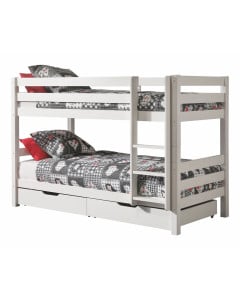 Lit superposé basse hauteur H140CM blanc Milo
