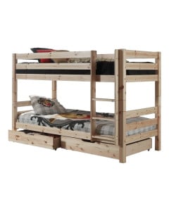 Lit superposé bas H140CM nature Milo PISBZG10 PINO Vipack 