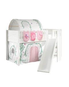 Lit toboggan blanc Scott avec tente de lit + tunnel + pochettes Birdy