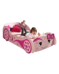 Lit voiture fille rose Love