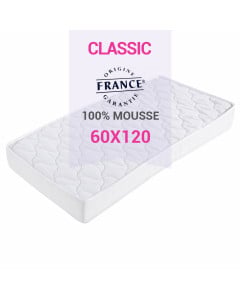 Matelas bébé standard 60 x 120 cm