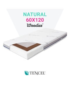 Matelas en mousse et fibre de coco respectueux de l'environnement Natural 60x120