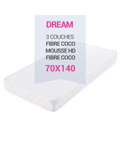 Matelas lit bébé BabyDream 70x140 cm