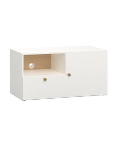 Meuble TV étroit Reli avec porte pleine