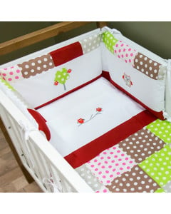 TOMI - Parure pour lit Bébé 60x120 cm Trois oursons + Etoiles