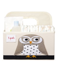 Petit panier de rangement pour couches ou autre Chouette 3 Sprouts