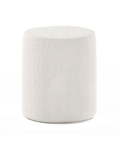 Pouf enfant en tissu bouclé blanc - Collection Moon par Vipack