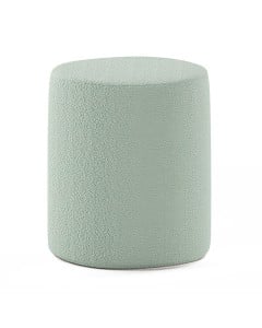 Pouf rond enfant en tissu bouclé vert - Collection Moon par Vipack