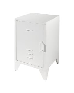 Table de chevet metal blanc Hug