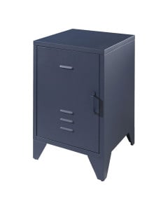 Table de nuit en métal bleu Hug