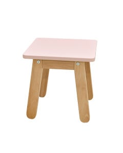 Tabouret en bois pour enfant Rose