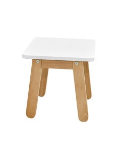Tabouret enfant en bois blanc Mimi