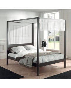 Voilage lit baldaquin blanc pour lit 140 (Habillage lit enfant)