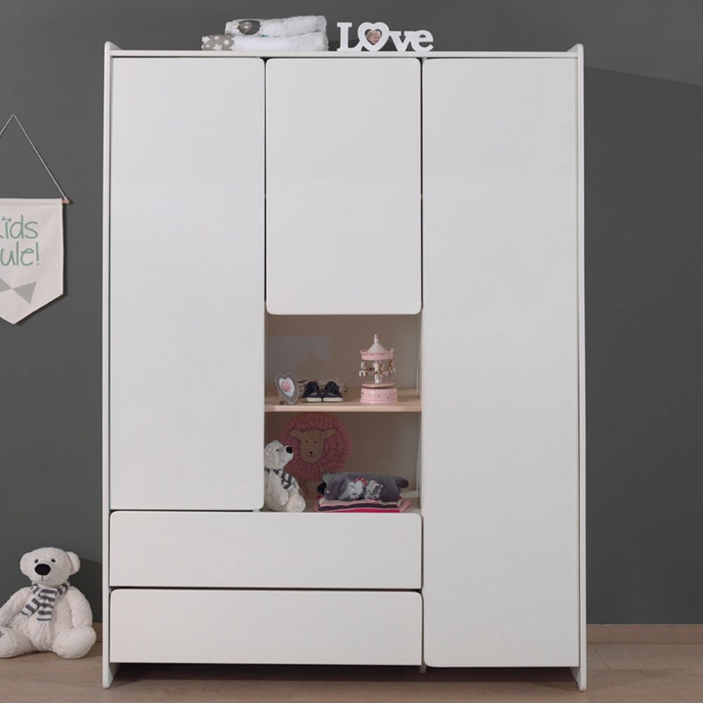 Armoire Scandinave Enfant Blanche Kimy - KIKL2314 - Vipack