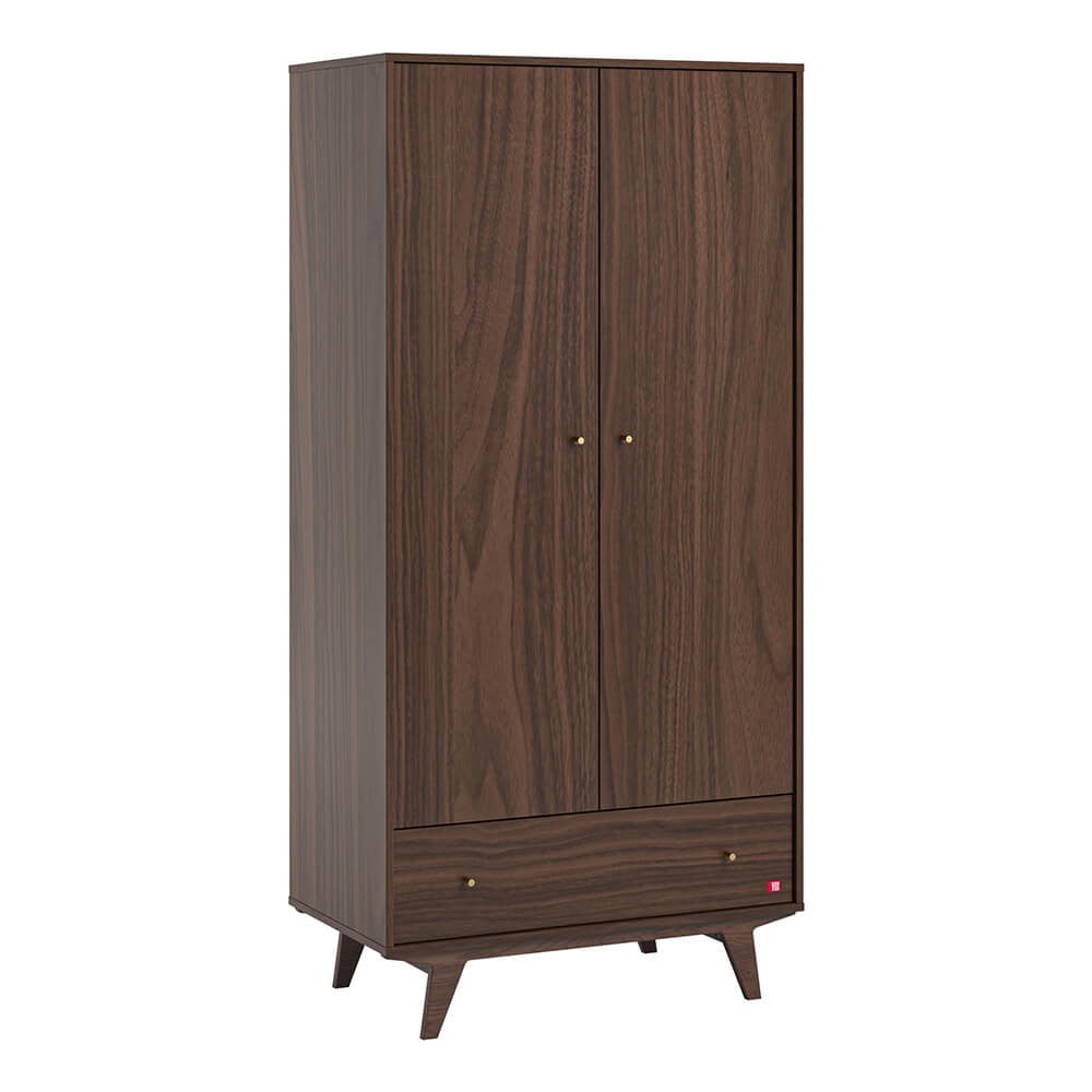 Armoire chambre enfant bois foncé noyer, Design