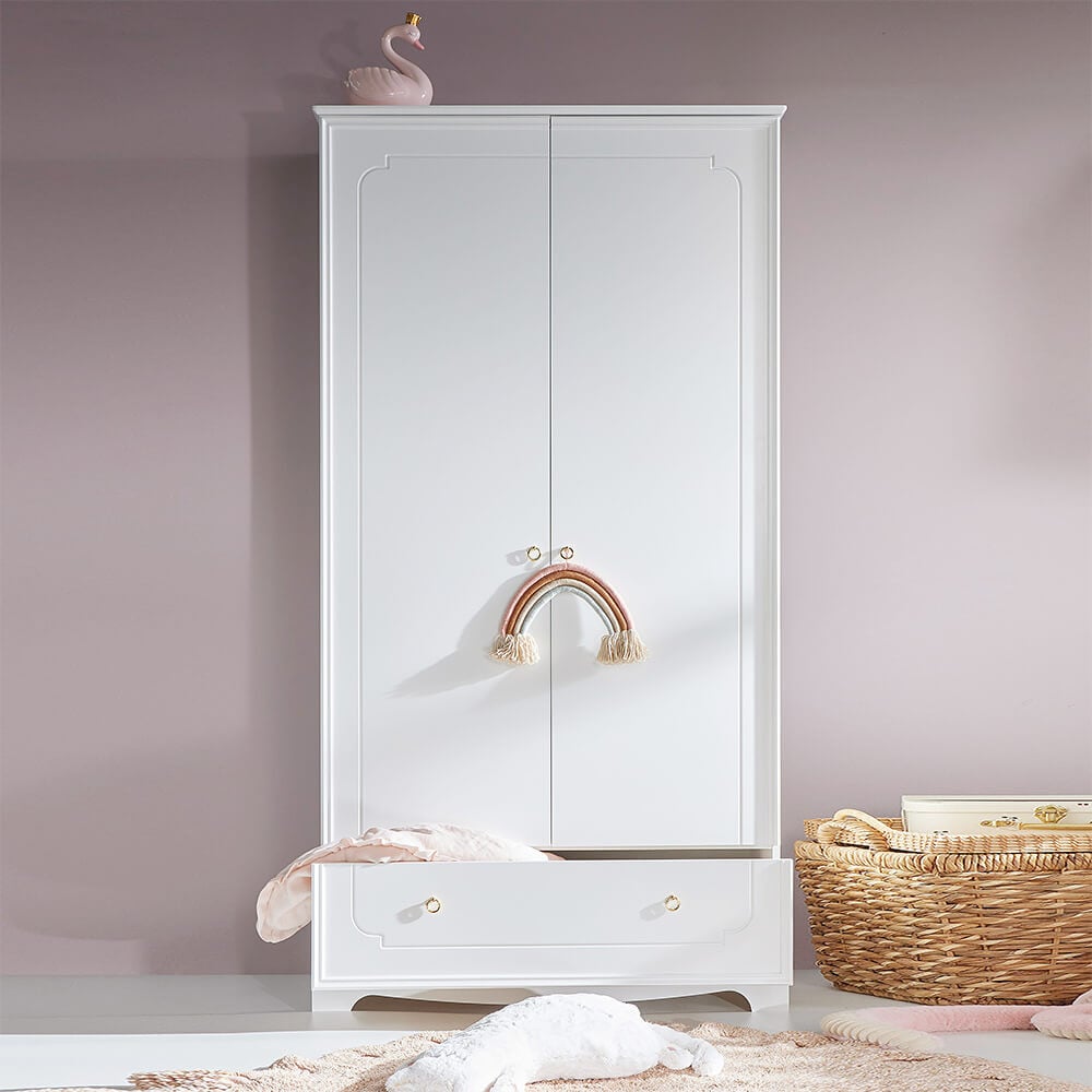 Armoire Avec Tiroir Blanche Royal - RLBISZ2D - Bellamy