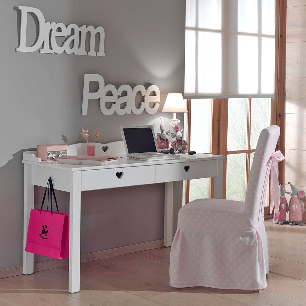 Coiffeuse Enfant Coeur Avec Miroir - AMDT7014 - Vipack