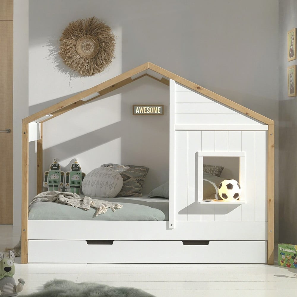 Lit enfant 90x190 SCOTT : lit en bois Montessori empilable