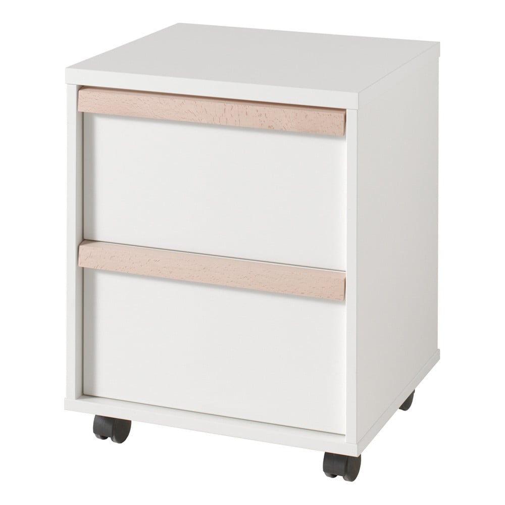 Caisson De Bureau Rangement Sur Roulettes 3 Tiroirs Blanc - Armoire et  caisson de bureau BUT