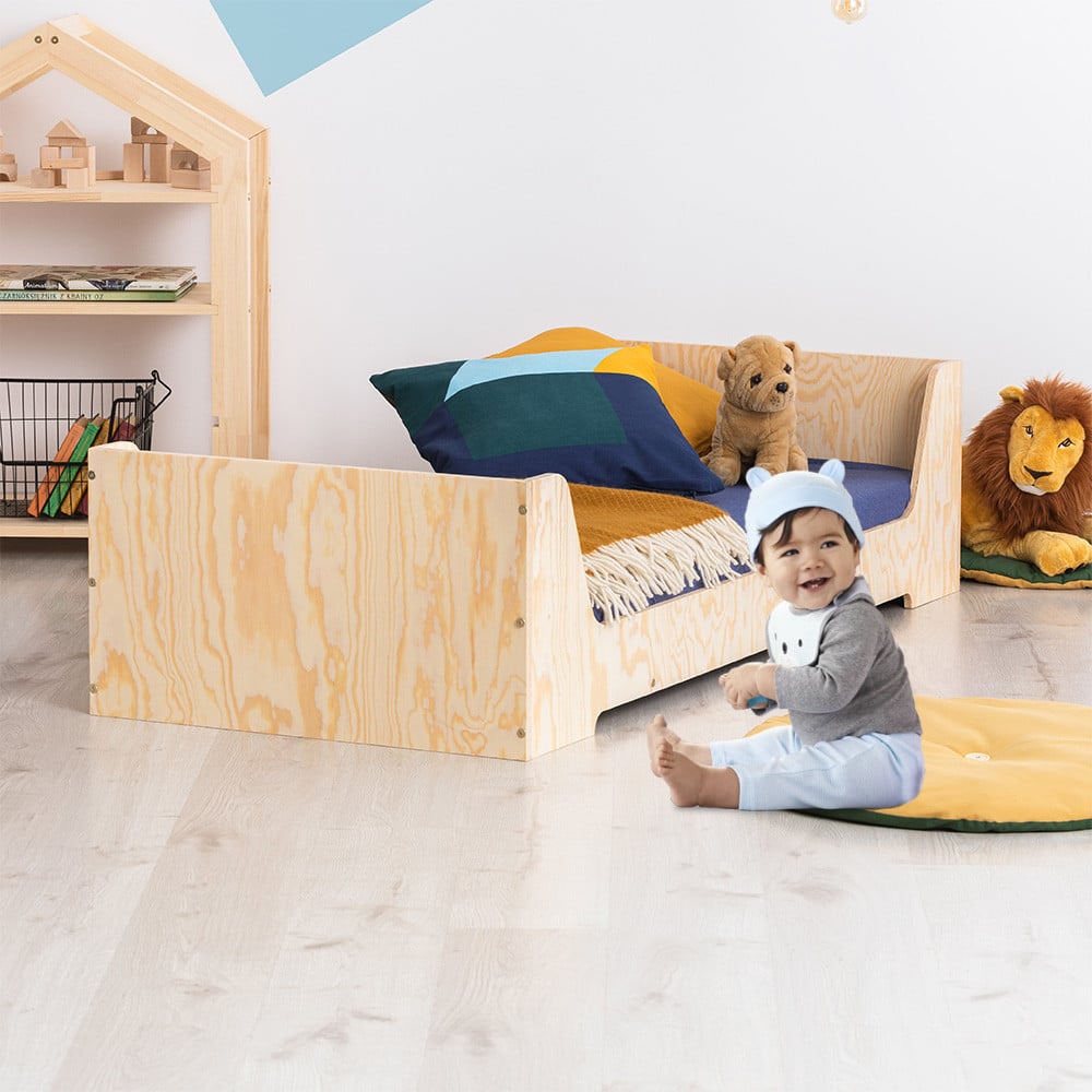 Lit Enfant Couchage Au Sol Kibo En Bois - KK13 - Adeko