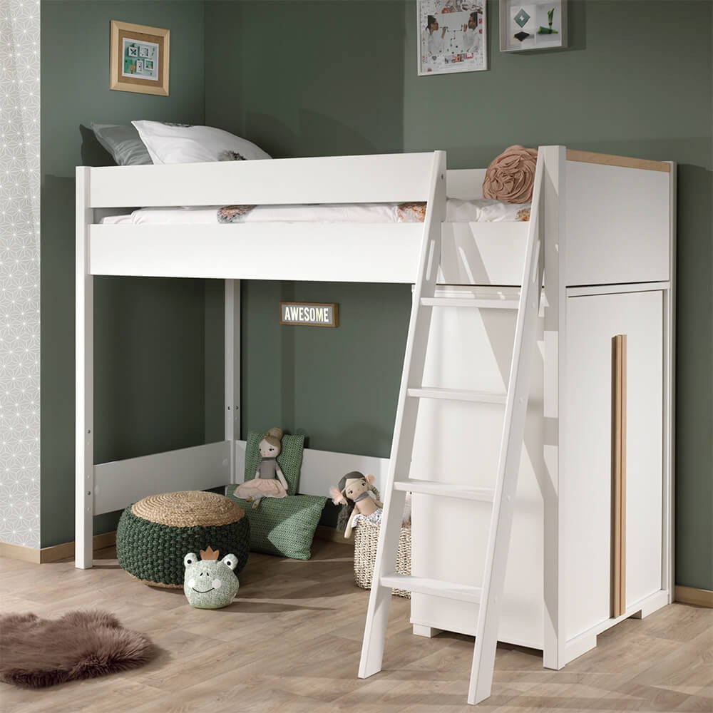 Chambre pour Enfant Complète avec Lit, Armoire 2 Portes, Chevet