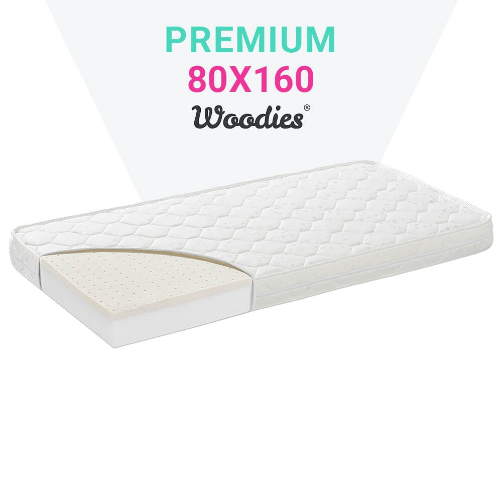 Matelas mousse en 2 parties, lit évolutif enfant