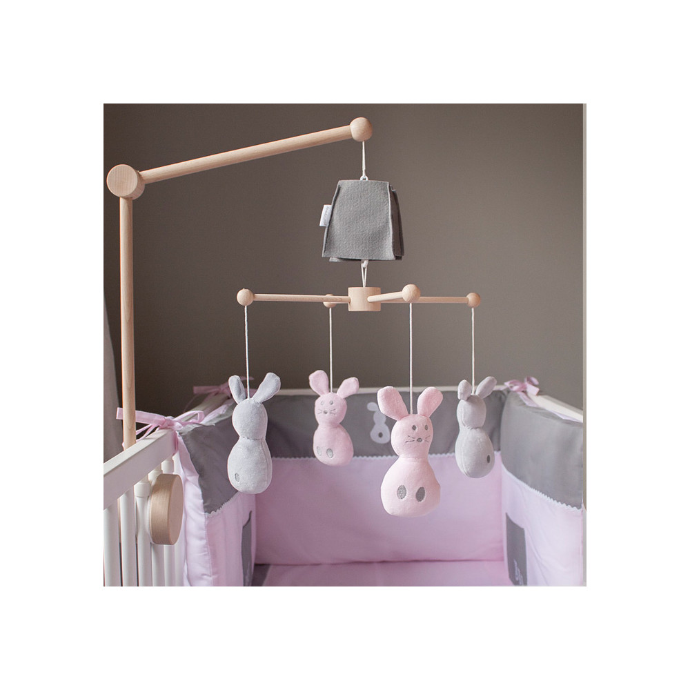 Mobile En Bois Fille Lapinou – Décoration Chambre Bébé