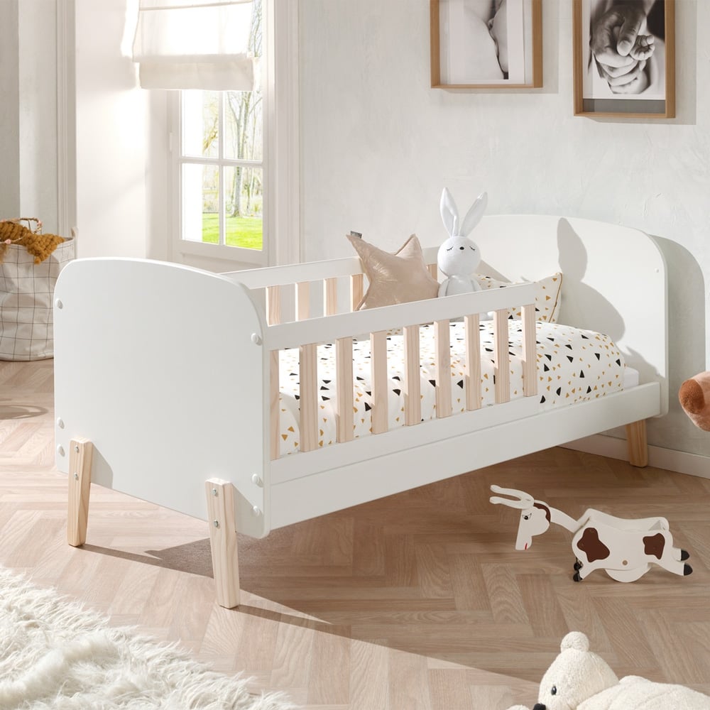 barriere de lit en bois blanc