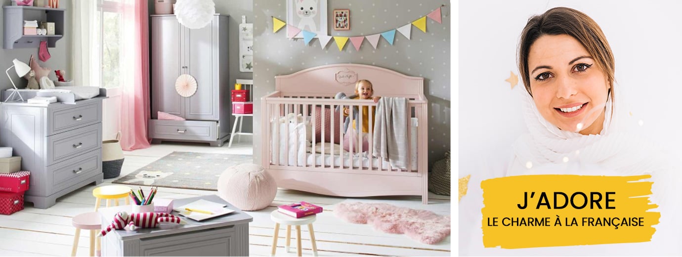 Chambre bébé grise Lys - Ines Bellamy
