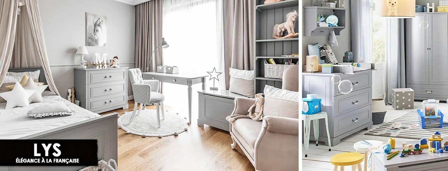 Chambre grise pour enfant Ines Bellamy