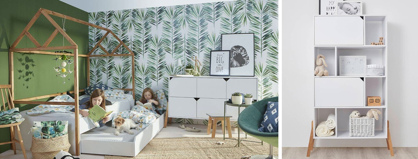 Chambre pour enfant Lotta blanche et bois - Marque Bellamy