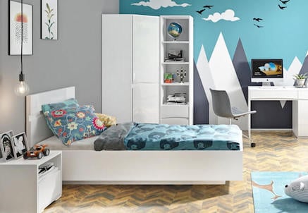 Ensemble de mobilier pour chambre d'enfant - lit, armoire, bureau, étagère et plus encore