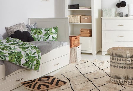 chambre à coucher pour enfant Robert - Bois MDF stratifié - Blanc