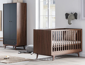 Chambre bébé Mid noir et noyer du fabricant Vox