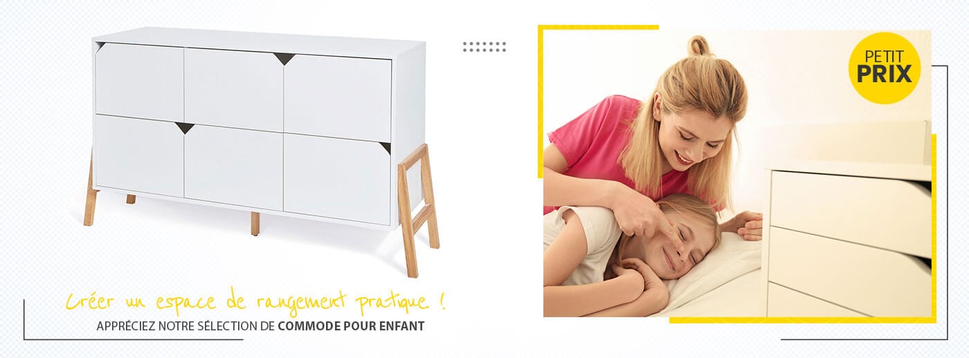 Commode enfant 2 en 1  Commode large avec tiroirs