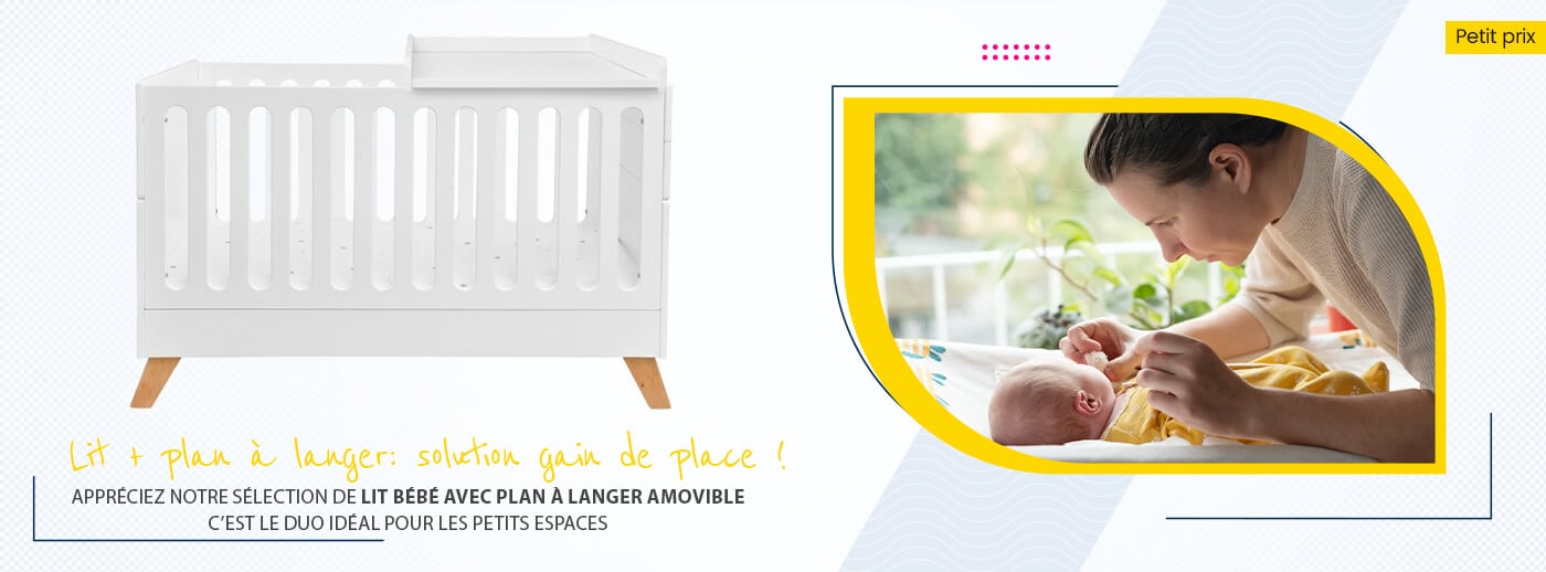 Collection de lit bébé avec table à langer