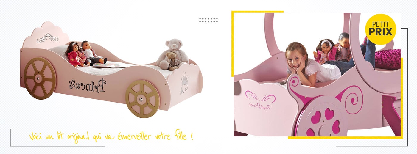 Collection de lits voitures et carrosses pour filles